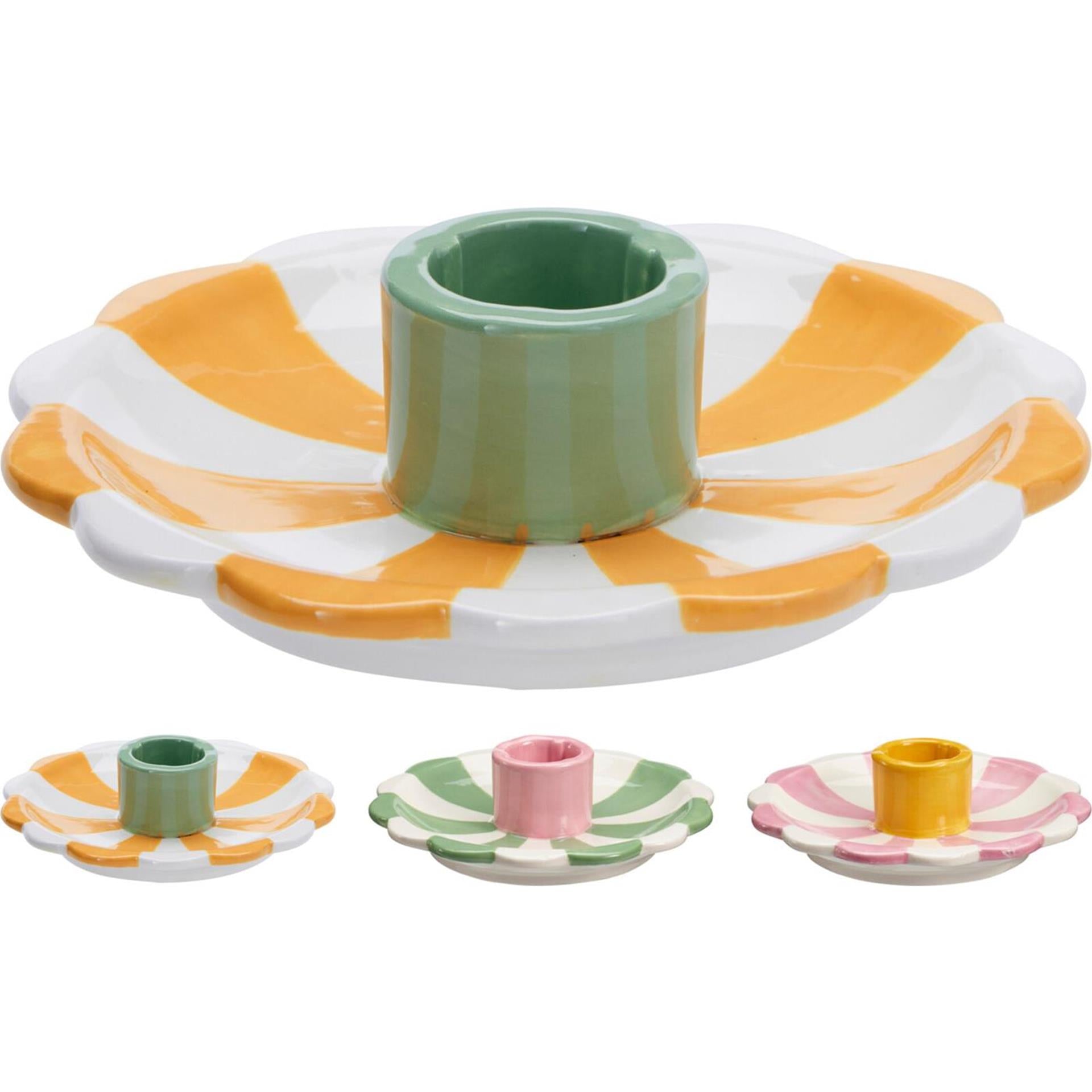 Home styling kandelaar 12cm 3 assorti