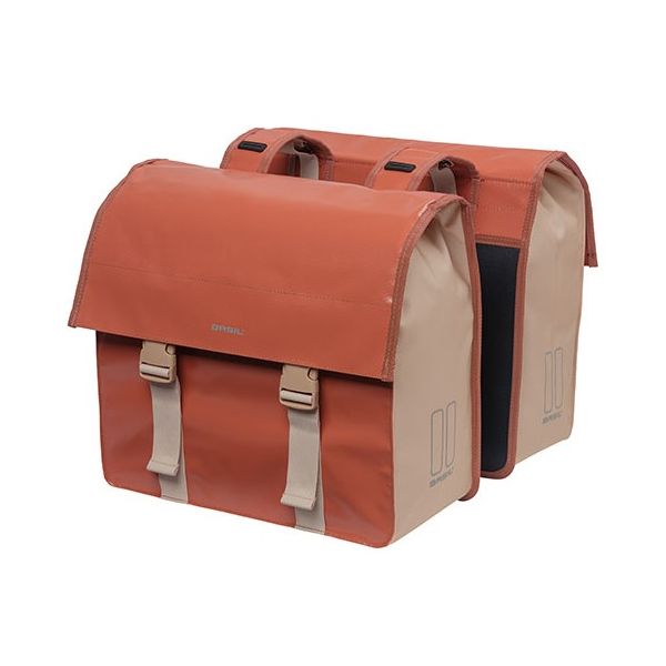 Basil Urban Load dubbele fietstas, rood, waterdicht, 48-53L