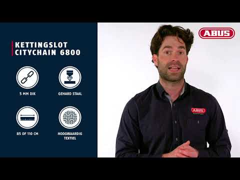Abus CityChain 6800 85 Rood - Fietskettingslot