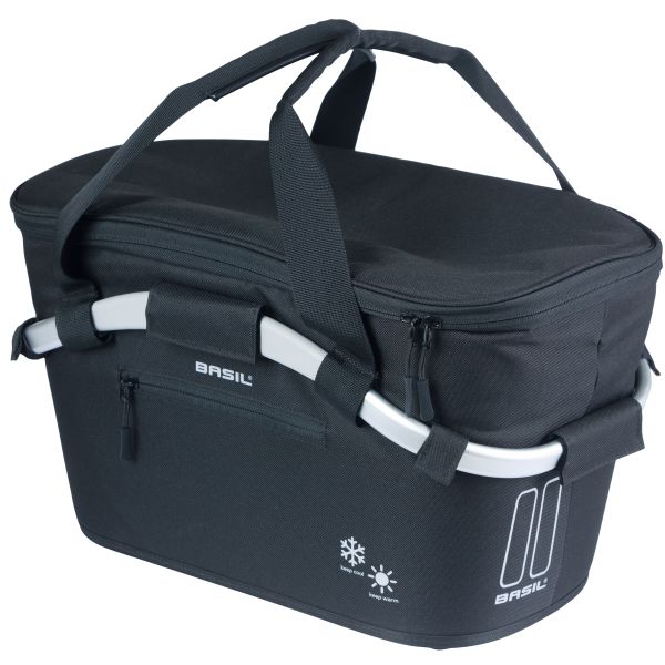 Basil fietsmand classic carry all iso met mik bevestiging 18 liter 38 x 21 x 27 cm - zwart
