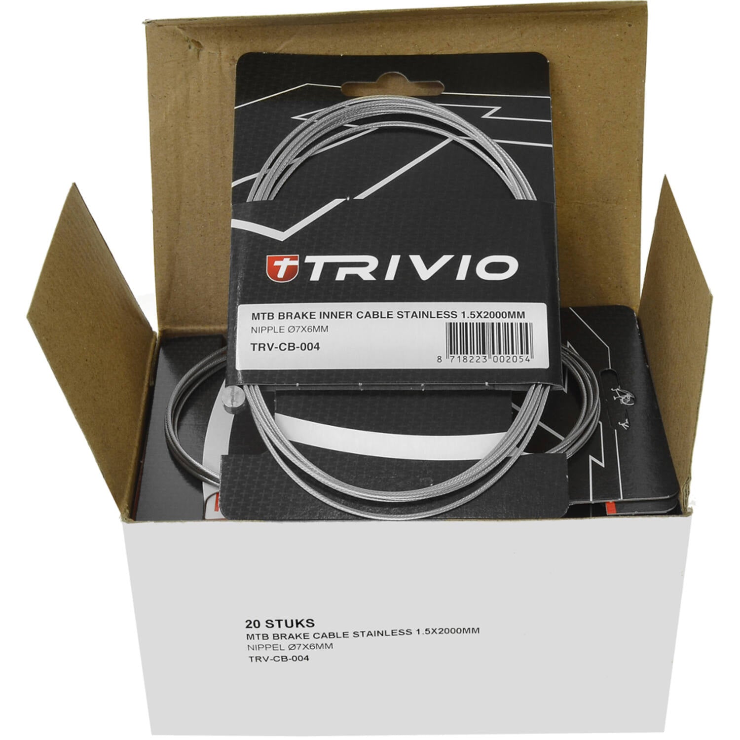 Trivio - mtb rem binnenkabel rvs 1.5x2000mm - 20 st.