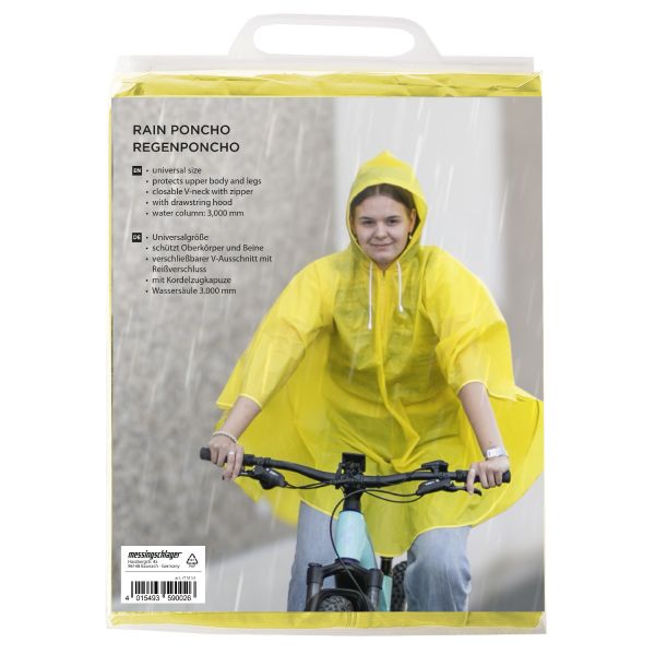 Regenponcho groot volwassen - geel assortiment en blauw
