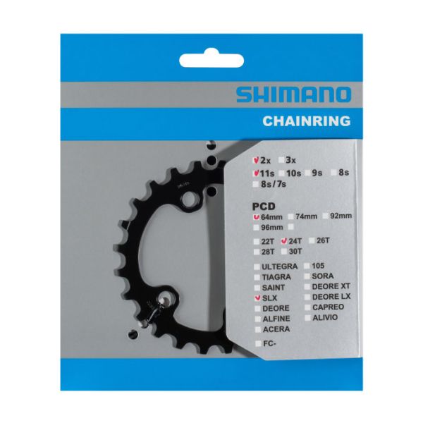 Plateau 34T Shimano SLX FC-M7000 2x11 vitesses - noir