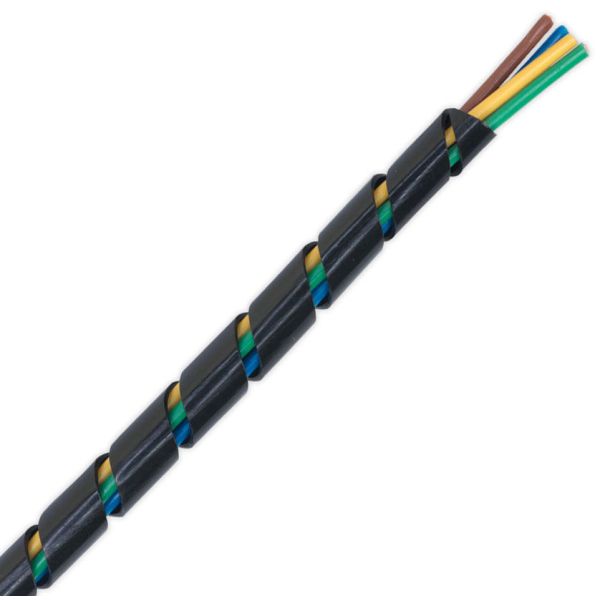 Elvedes spiraalslang (15mm) 10 meter zwart