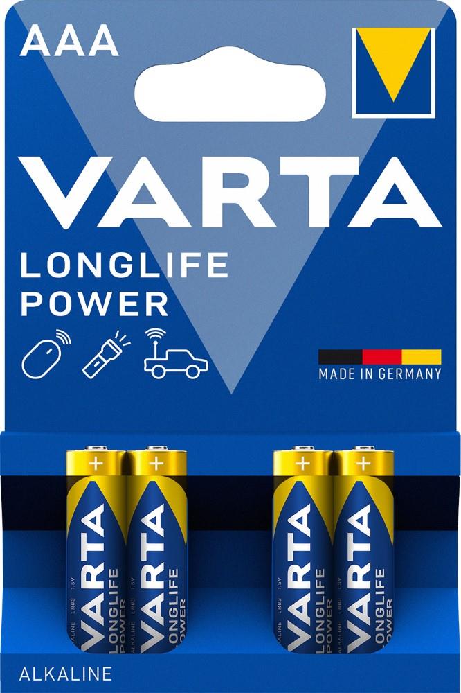 Varta aaa lr03 mini penlite alkalisch per 4 stuks op kaart
