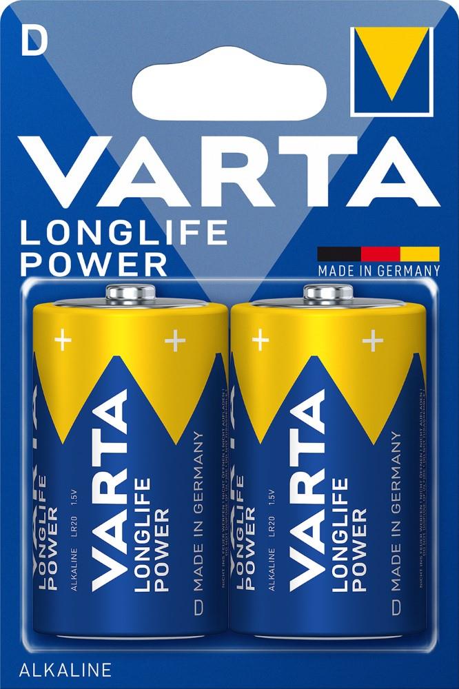 Varta d lr20 penlite alkalisch per 2 stuks op kaart