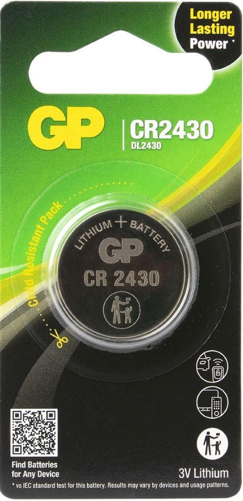 Pile bouton lithium CR2430 3V 1PK