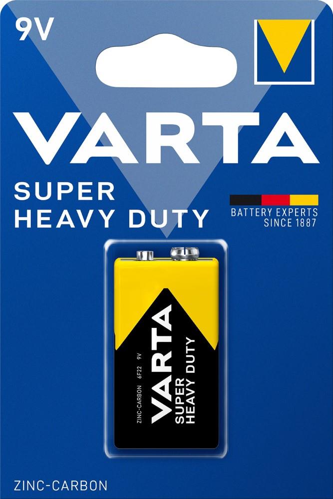 Varta Superlife 9V. Zink-koolstof. per stuk. (hangverpakking)
