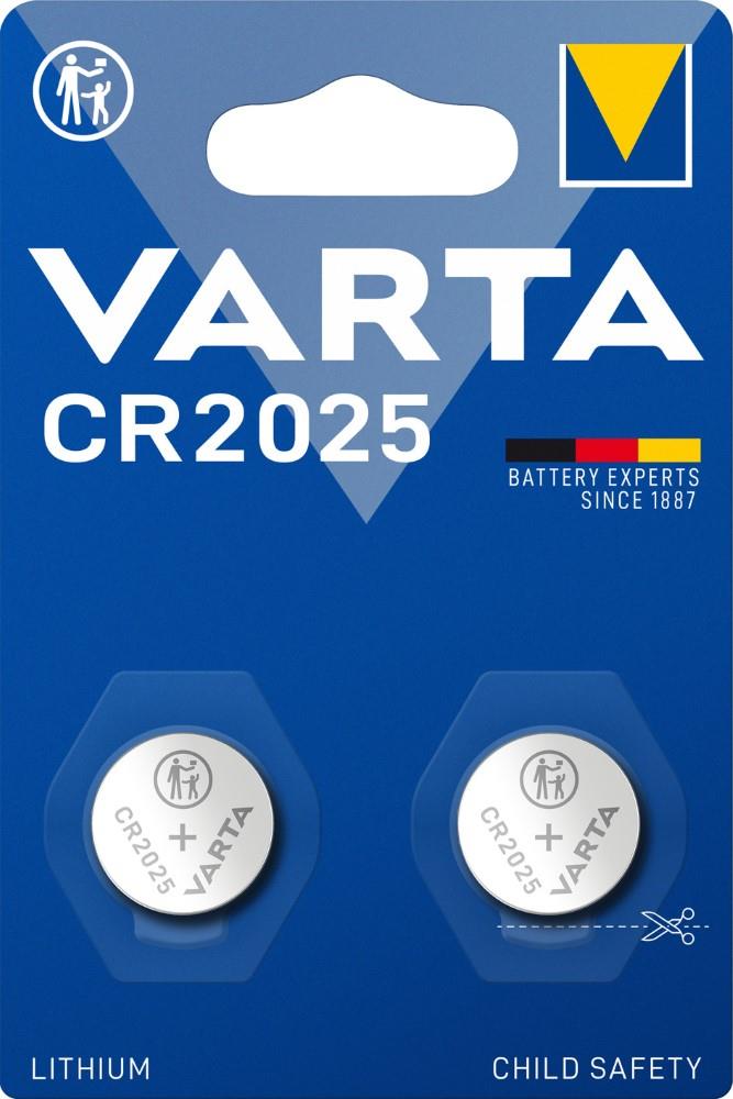 Varta cr2025 lithium knoopcel batterij 3v blister(2) - 3240357