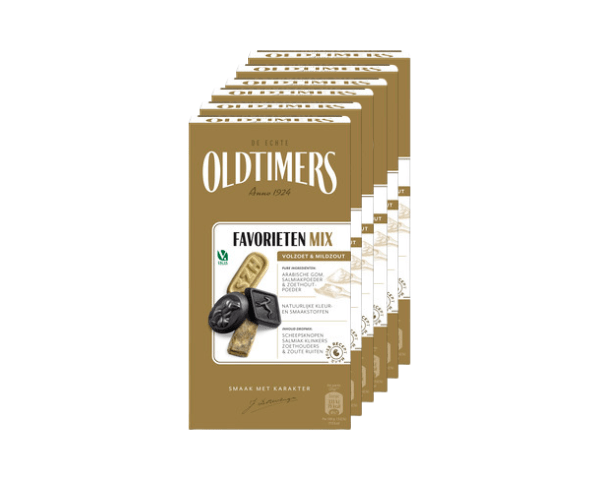 Oldtimers - drop - favorieten mix - 6 doosjes - 235 gram