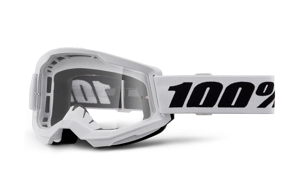 100% strata 2 (clear lens fa23) white - goggle