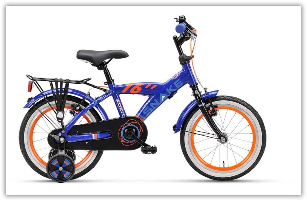 Batavus voorvork snake 16 zwart kl030 w print