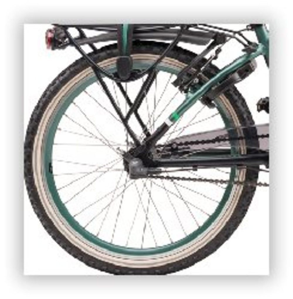 Batavus achterwiel 22 n3rn snake velg greygreen ys2031