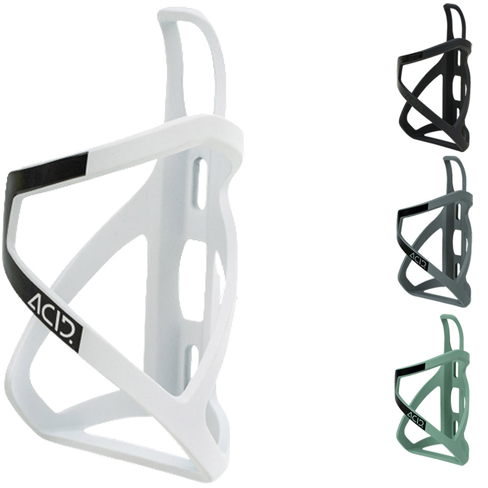 Acid hpp sidecage bottle cage left | matt grey´n´glossy black