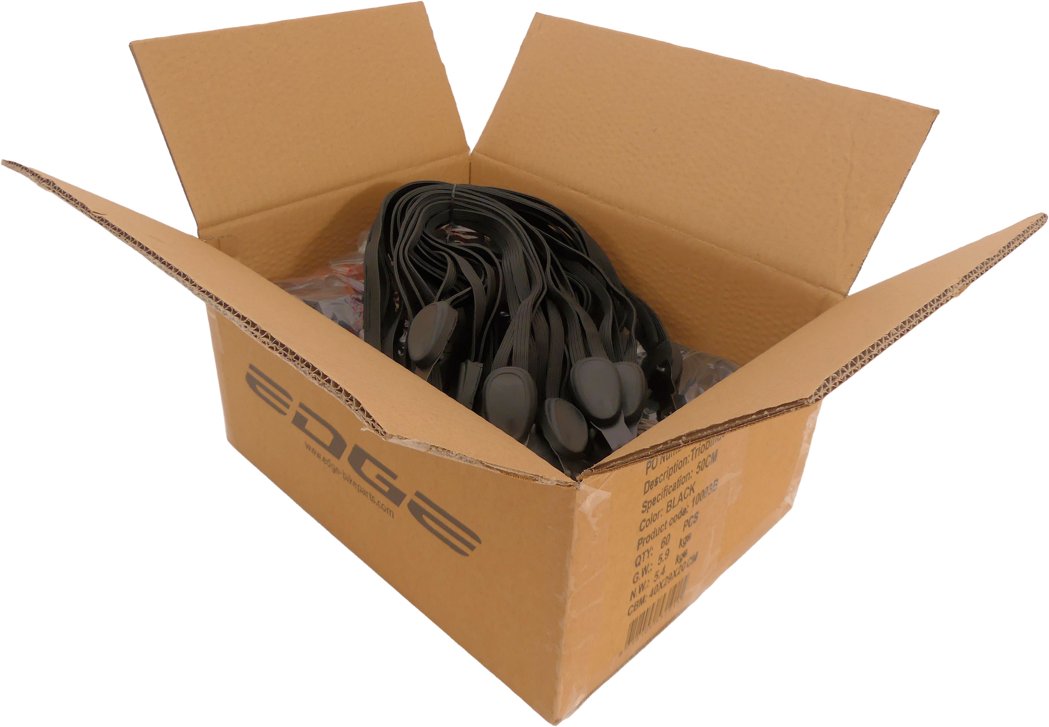 Edge triobinder city - zwart - 60 stuks in werkplaatsverpakking