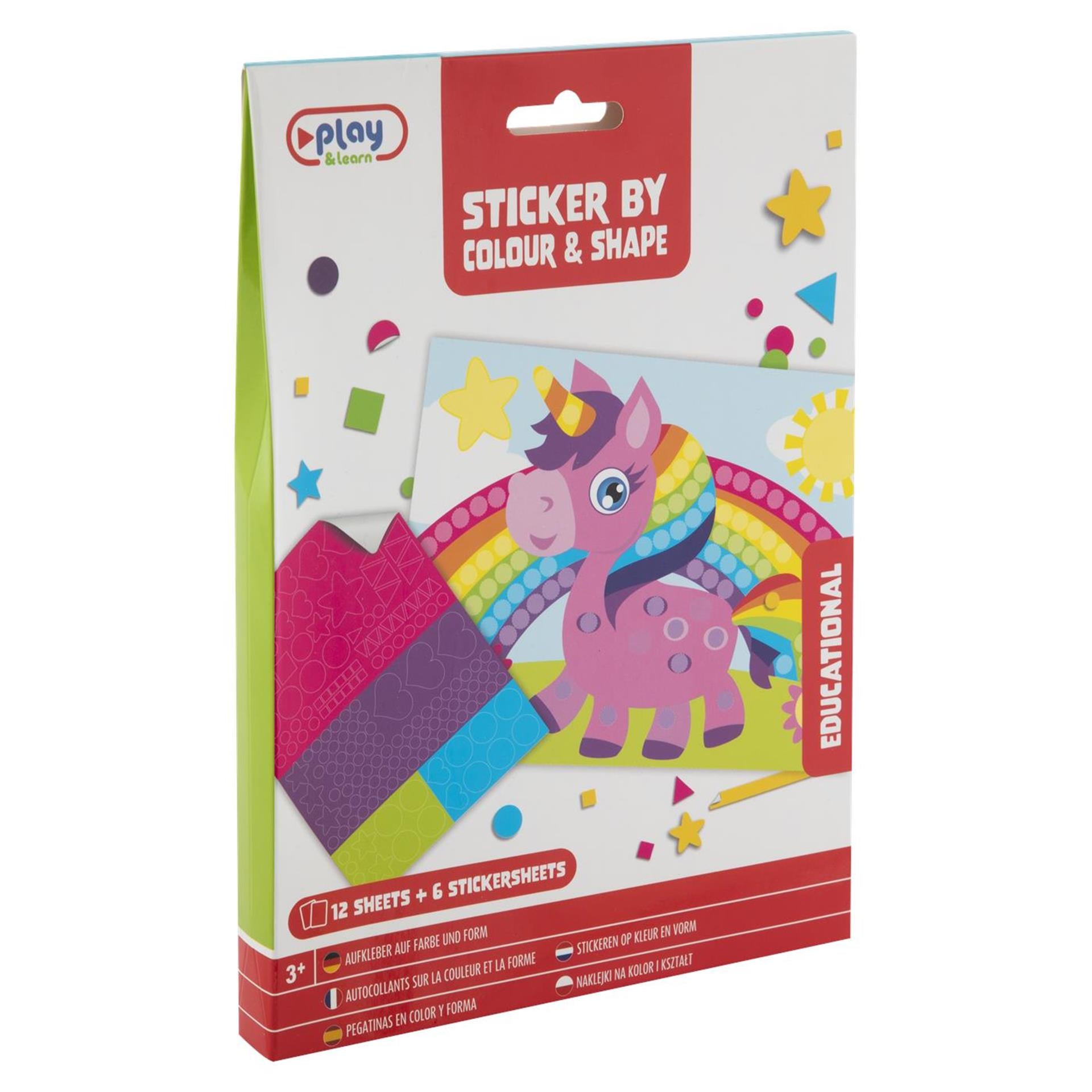 Moxy stickeren op kleur en vorm, 12 vel