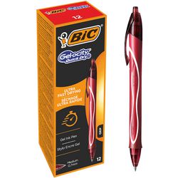 Ty pack 12 pen bic geloci quick dry red