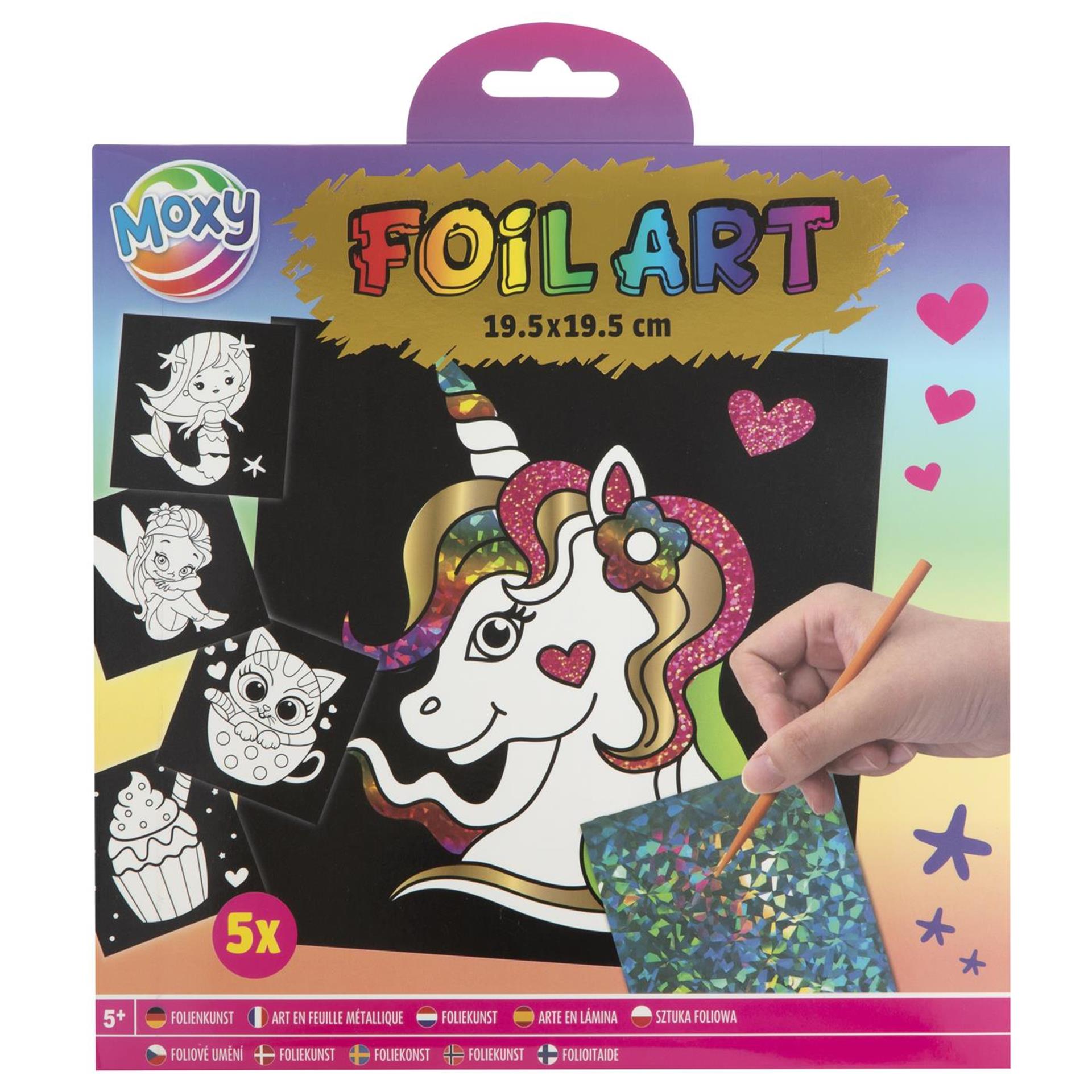 Creatieve ambachtsgroep foliekunst met krassen