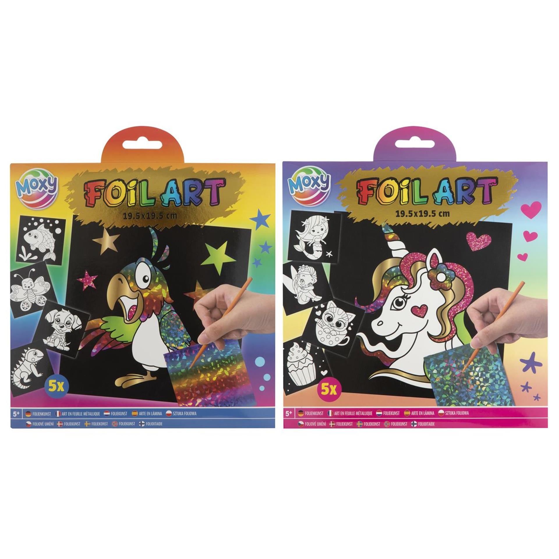 Creatieve ambachtsgroep foliekunst met krassen