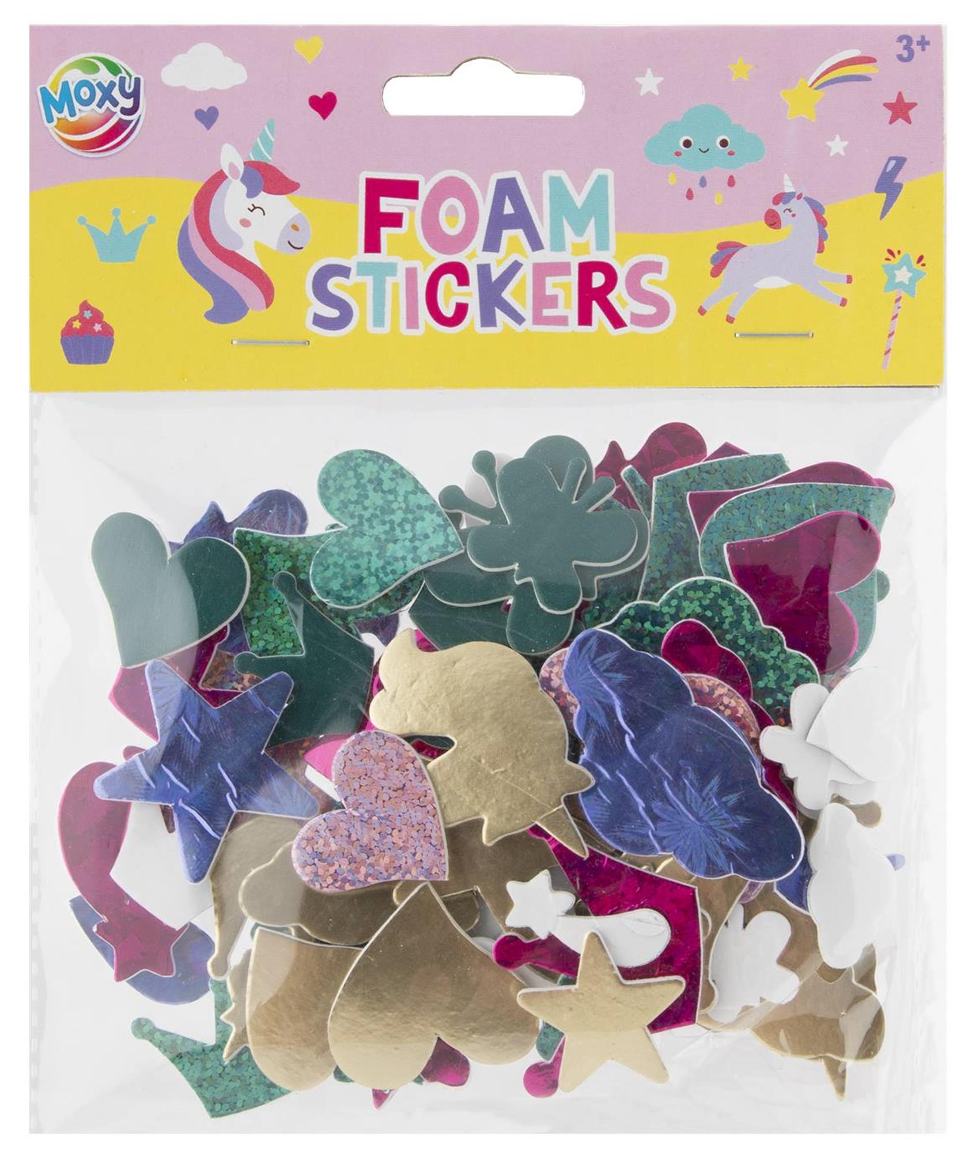 Moxy pak foam stickers, 2 assorti