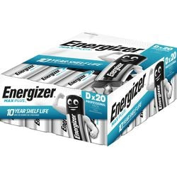 Batterij energizer max plus d 20 stuks