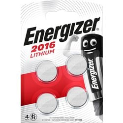 Energizer Lithium 3V knoopcel batterijen (CR2016) 4 stuks