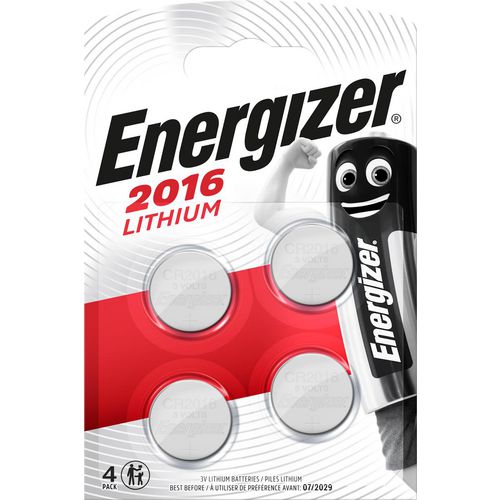 Energizer Lithium 3V knoopcel batterijen (CR2016) 4 stuks