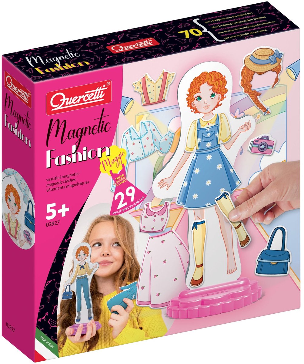 Quercetti magnetische modus aankleedpop, 29dlg.