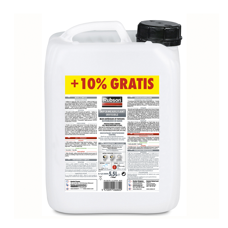 Rubson 1001477 - transparant vochtscherm 5,5l | 2 stuks