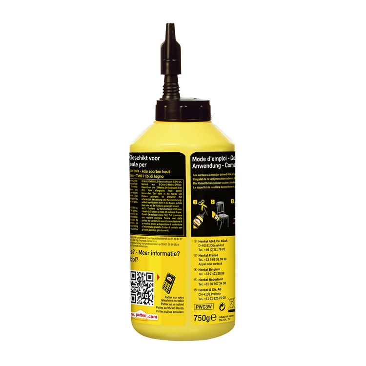 Pattex houtlijm classic 750 g | houtlijm voor universeel verbruik | lijm geschikt voor alle soorten hout.