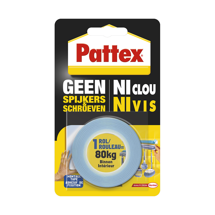 Pattex 1006953 - supermontage tape 80kg | 12 stuks