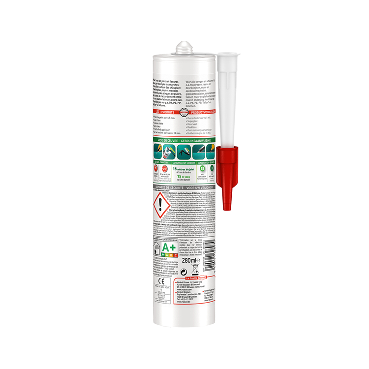 Rubson schilderskit 280 ml bouwkit | sneldrogend in 5 minuten | voor snel en efficiã«nt schilderwerk | sterke en duurzame afdichting