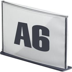 Informatiebord paperflow a6 transparant grijs