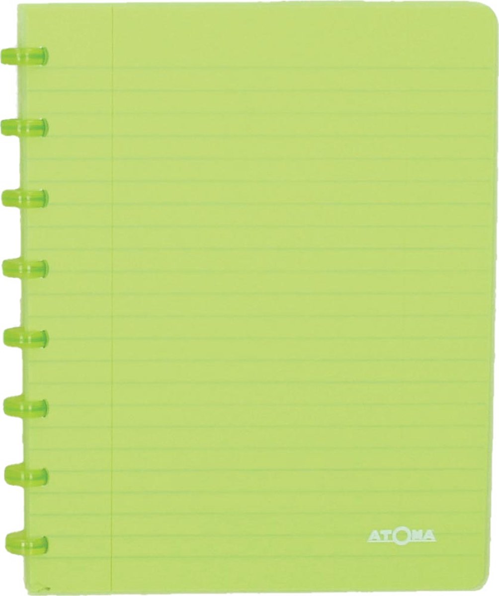 Atoma - trendy schrift | ft a5 | 144 bladzijden | commercieel geruit | transparant groen