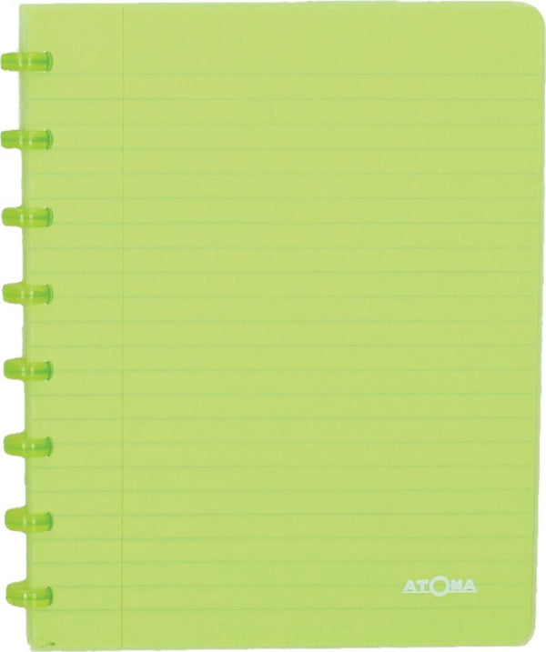 Atoma trendy schrift | ft a5 | 144 bladzijden | gelijnd | transparant groen
