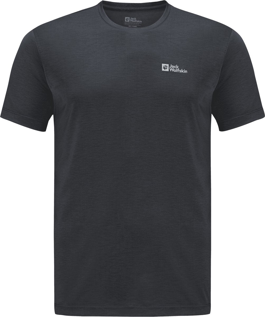 Jack wolfskin vonnan s s t m heren outdoorshirt - phantom- maat s