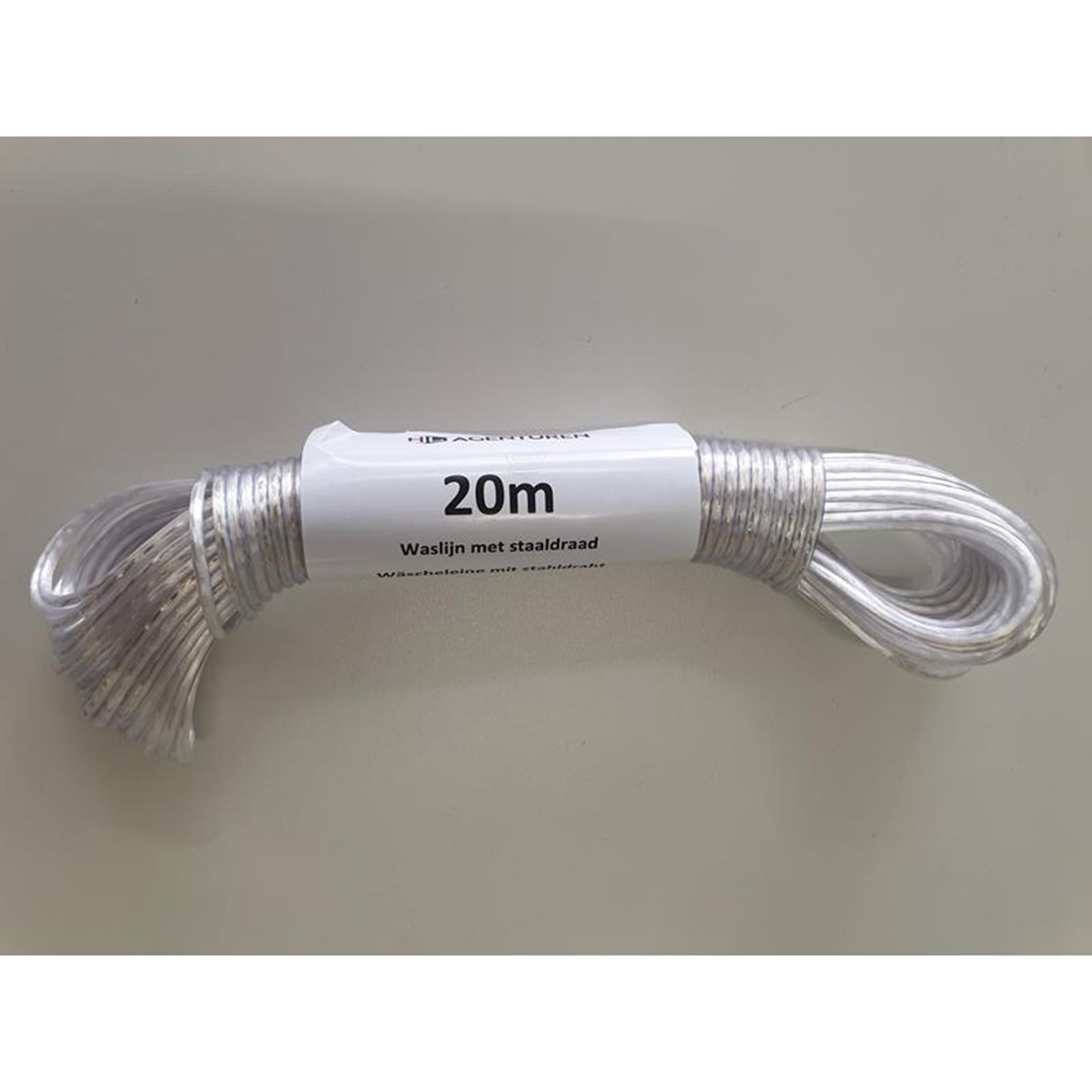 Waslijndraad 20mx2,4mm met staalkern