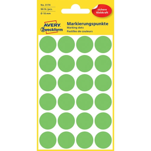 Markeringspunten avery groen 3174
