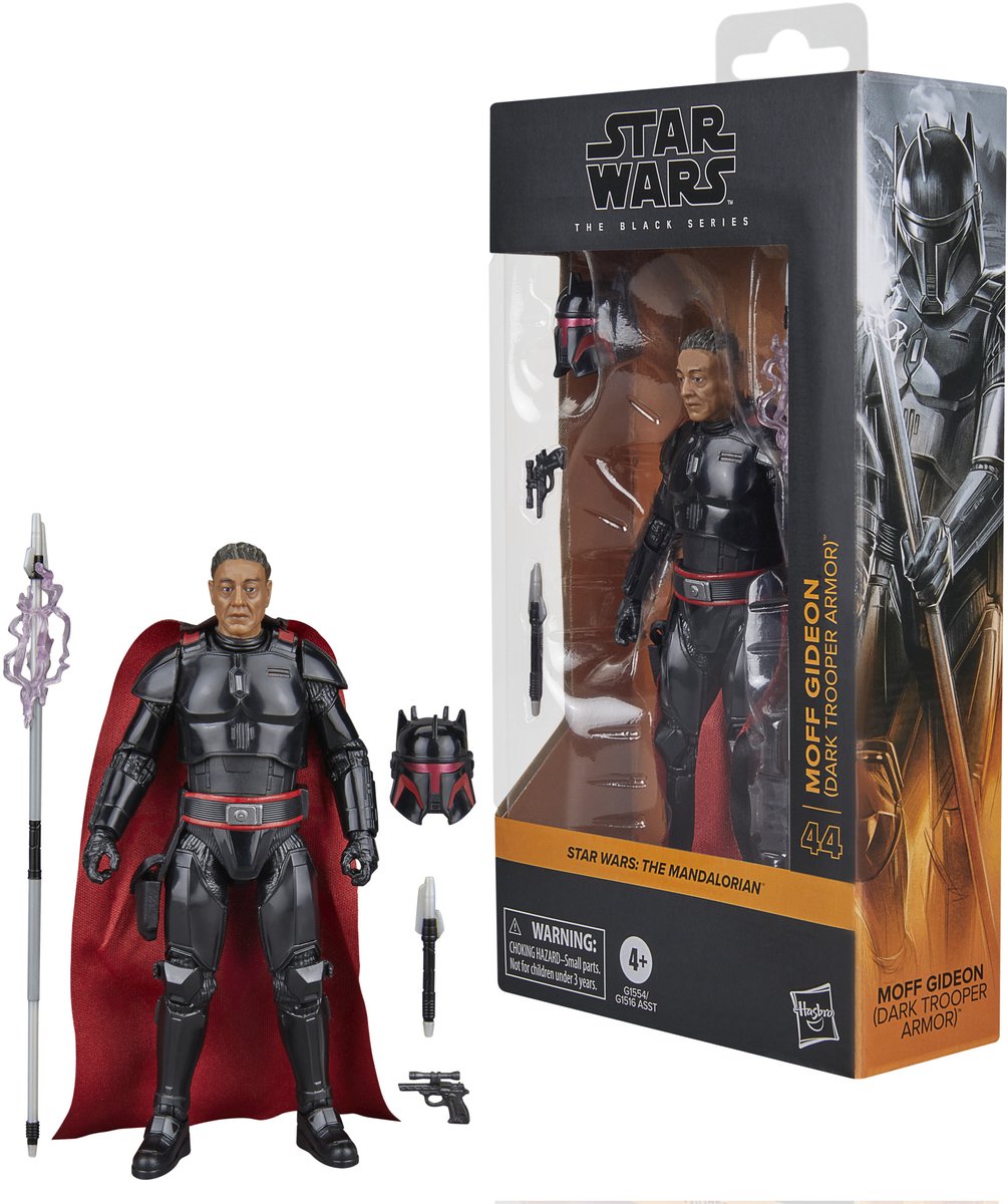 Star wars hasbro : the mandalorian black series action figure moff gideon (dark trooper armor) 15 cm action figuur