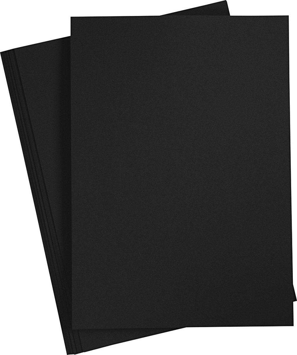 Creativ Company coloured cardboard coal black, A4, 20 sheets