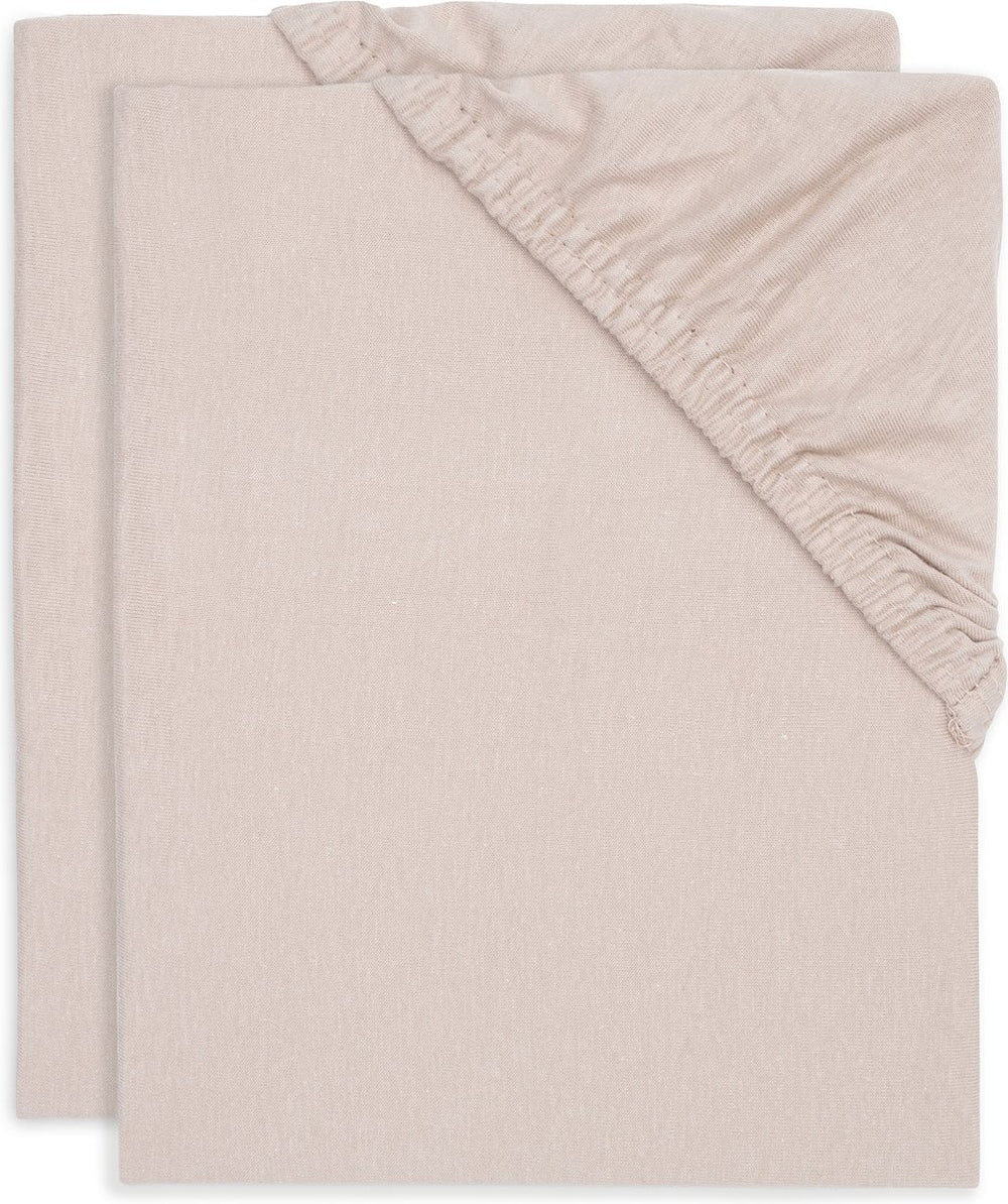 Jollein - hoeslaken jersey 40 50x80 90cm - wieg, ledikant, babybed - wild rose - 2 stuks