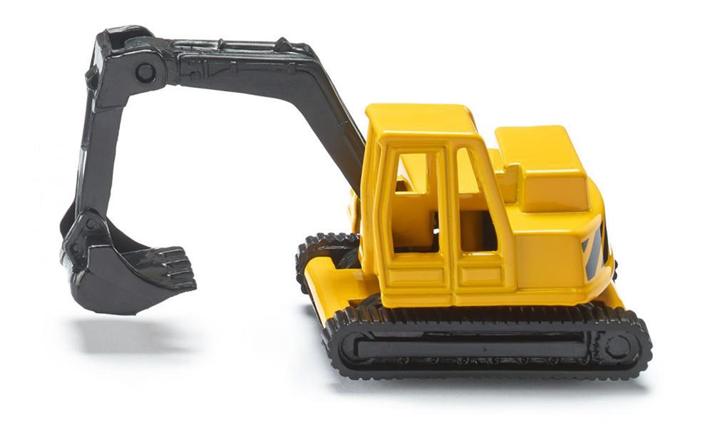 Siku 0801 graafmachine 68x32x47mm geel zwart