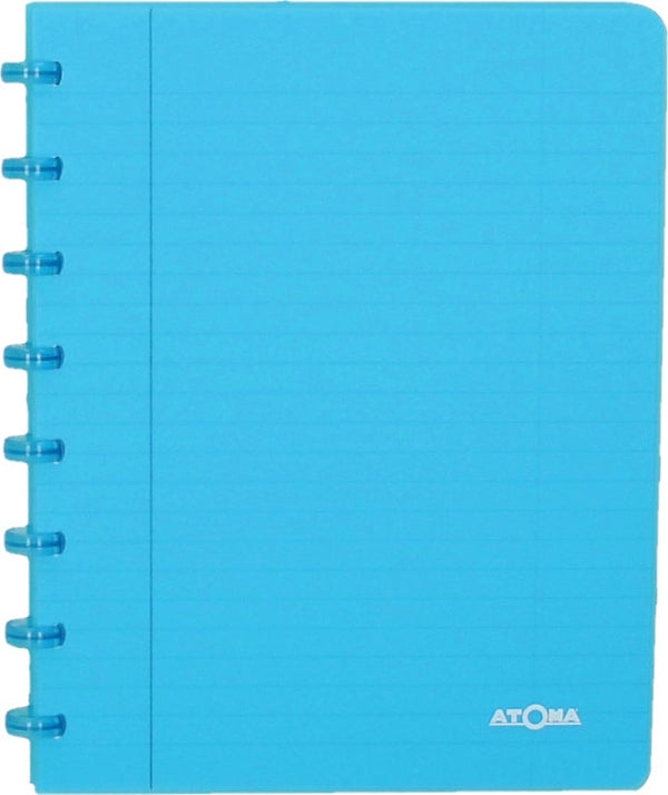 Atoma trendy schrift, ft a5, 144 bladzijden, geruit 5 mm, transparant turkoois