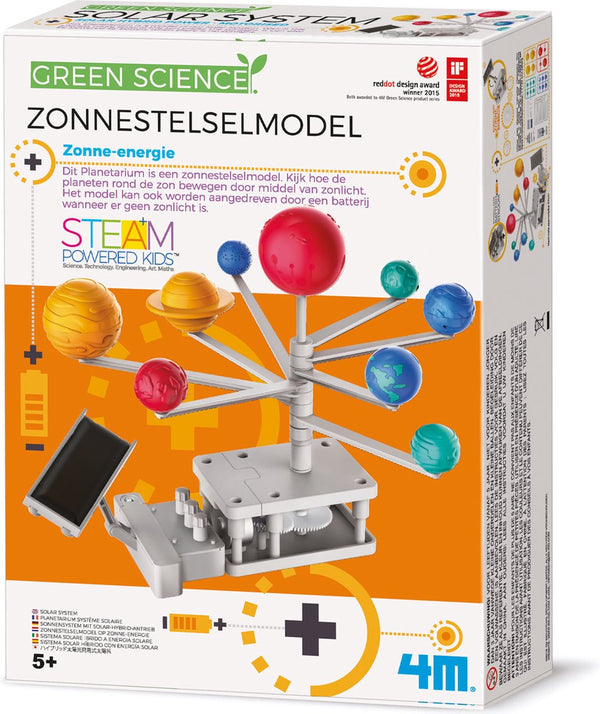 4m wetenschap en spel - zonnestelsel - op zonne-energie - modelbouw - kidzlabs - green science - 5 jaar