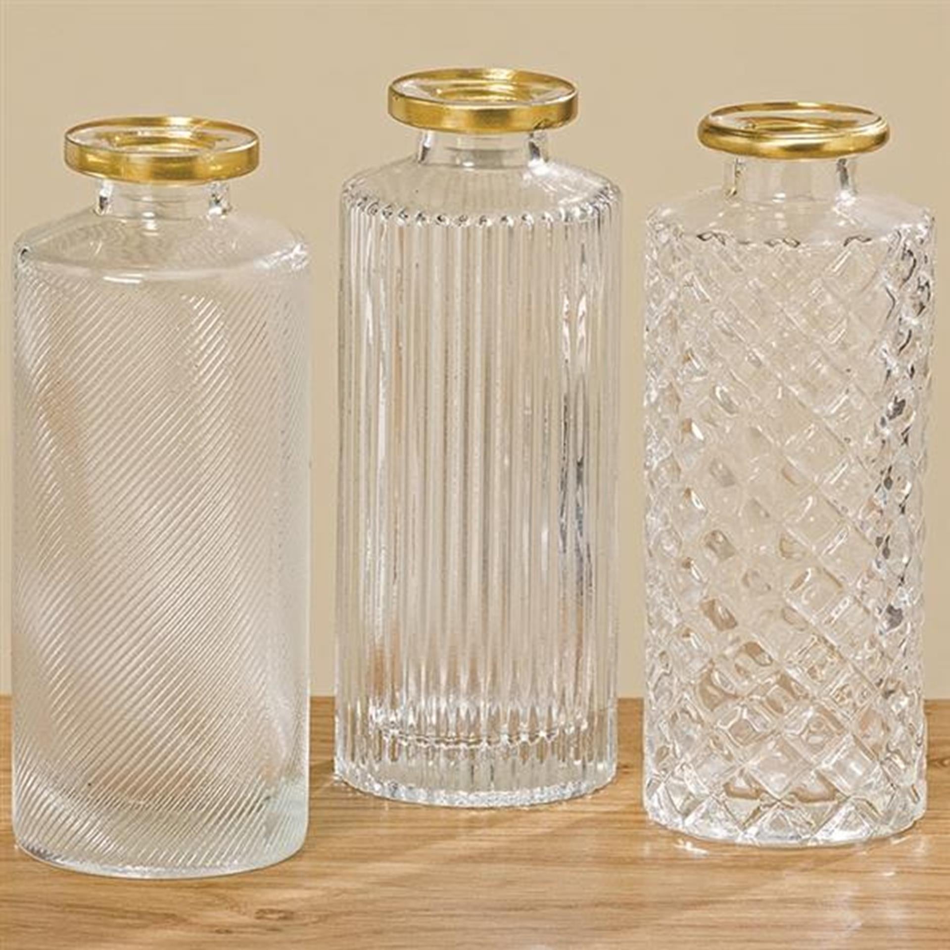 Boltze home vaasje adore ø5x13cm transparant glas
