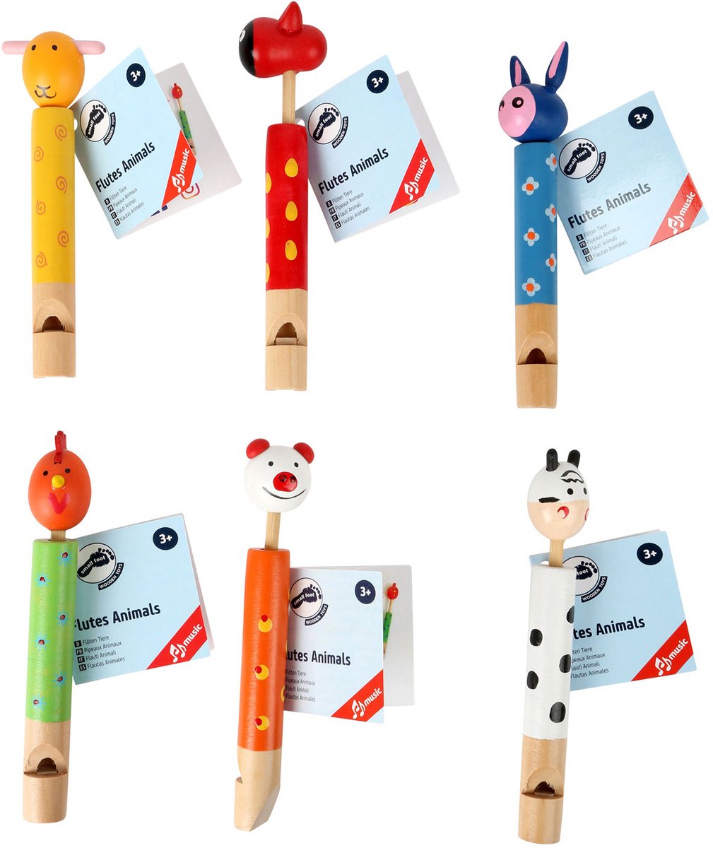 Small foot - animal whistle, set of 6