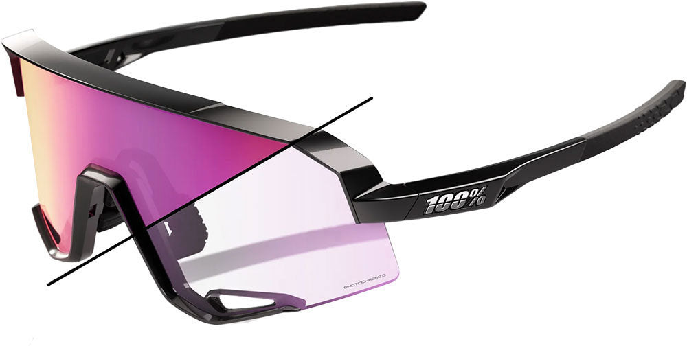 100% slendale (purple photochromic mirror lens) - sports glasses