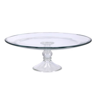Royal leerdam taartplateau glas op voet 33 cm x 12,2 cm