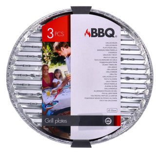 Bbq schalen aluminium rond 3 stuks | 4 stuks