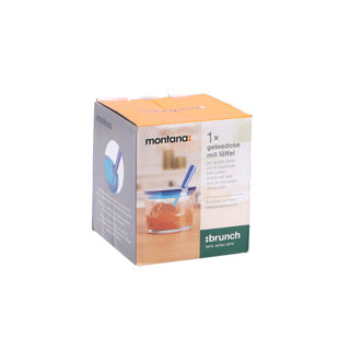 Montana jampot met lepel blauw | 2 stuks